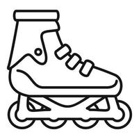 icône moderne de patins à roues alignées, style de contour vecteur
