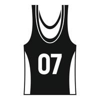 icône de gilet de basket-ball, style simple vecteur