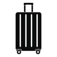 icône de sac de roues de voyage, style simple vecteur