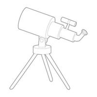 icône de télescope dans le style de contour vecteur