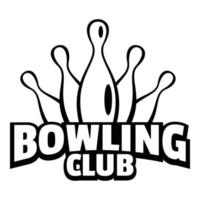 ancien logo de bowling, style simple vecteur