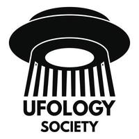 logo de fan de la société d'ufologie, style simple vecteur