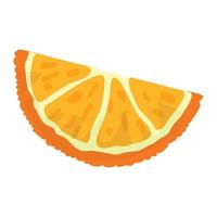 icône de tranche d'orange, style cartoon vecteur