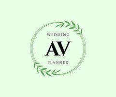 av initiales lettre mariage monogramme logos collection, modèles minimalistes et floraux modernes dessinés à la main pour cartes d'invitation, réservez la date, identité élégante pour restaurant, boutique, café en image vectorielle vecteur