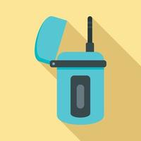 icône de talkie-walkie sous-marine, style plat vecteur
