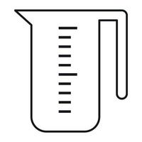 icône de tasse à mesurer, style de contour vecteur