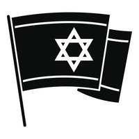 icône du drapeau israélien, style simple vecteur