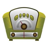 icône de radio rétro, style cartoon vecteur