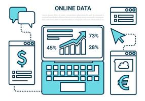 Flat Line gratuit marketing vecteur icônes