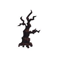 icône d'arbre sinistre en style cartoon vecteur