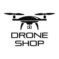 logo de la boutique en ligne de drone, style simple vecteur