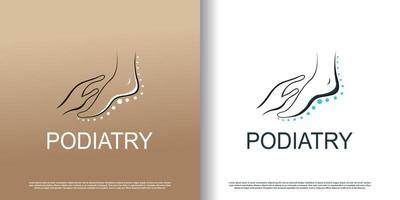 icône de logo de podologie avec vecteur premium de conception de concept créatif