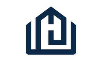 h modèle de logo immobilier vecteur