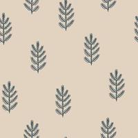 modèle vectorielle continue d'arbres de noël. la palette limitée est idéale pour l'impression de textiles, de tissus, de papier d'emballage illustration vectorielle simple dessinée à la main dans un style scandinave. vecteur