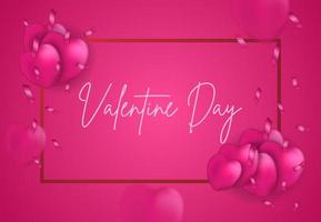 fond saint valentin, bannière amour modèle romantique vacances, salutation heureux fond d'écran promotion cadeau vente concept vecteur