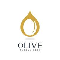 modèle de conception de beauté et spa logo huile d'olive vecteur