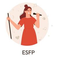 concept de types de personnes mbti. socionics mbti. test de personnalité. illustration vectorielle plane vecteur