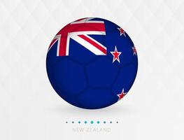 ballon de football avec motif drapeau néo-zélandais, ballon de football avec drapeau de l'équipe nationale néo-zélandaise. vecteur