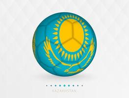 ballon de football avec motif drapeau du kazakhstan, ballon de football avec drapeau de l'équipe nationale du kazakhstan. vecteur