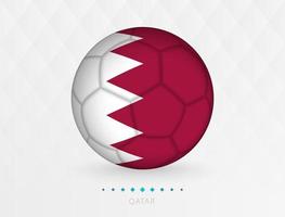 ballon de football avec motif drapeau du qatar, ballon de football avec drapeau de l'équipe nationale du qatar. vecteur