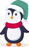 illustration de conception de personnage de pingouin d'hiver mignon vecteur