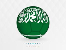 ballon de football avec motif drapeau saoudien, ballon de football avec drapeau de l'équipe nationale saoudienne. vecteur