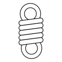 icône de bobine de ressort double, style de contour vecteur