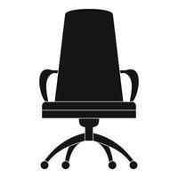 icône de chaise de directeur, style simple. vecteur