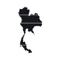 icône de carte de la thaïlande, style simple vecteur