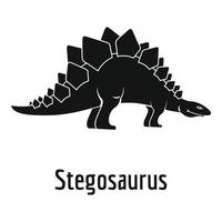 icône de stégosaure, style simple. vecteur