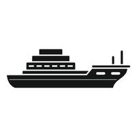 icône de navire cargo, style simple vecteur