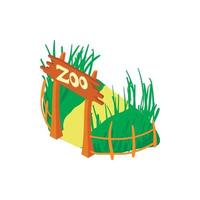 icône de zoo, style cartoon vecteur