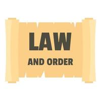 icône du logo du jour de la constitution de la loi et de l'ordre, style plat