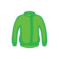 icône de veste de paintball verte, style cartoon vecteur