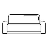 icône de canapé bas, style de contour vecteur