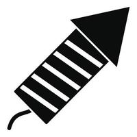 icône de fusée festive de noël, style simple vecteur