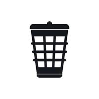 icône de poubelle, style simple vecteur
