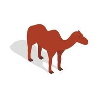 icône de chameau dans un style 3d isométrique vecteur