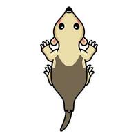 mignon petit personnage de dessin animé tamandua vecteur