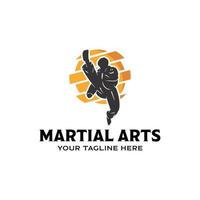 modèle de conception de logo de maître de kung fu ou d'arts martiaux vecteur