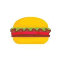 icône de burger frais, style plat vecteur