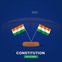 jour de la constitution de l'inde et jour de la constitution nationale vecteur