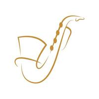 création d'icône logo saxophone vecteur