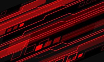 résumé noir rouge ligne circuit cyber slash conception géométrique dynamique technologie futuriste ultramoderne fond vecteur