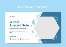 modèle de bannière web de vente d'hiver. vecteur