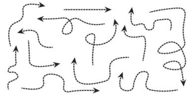 ensemble de vecteur de flèche de bande dessinée à la main