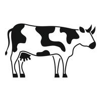 icône de vache journal, style simple vecteur