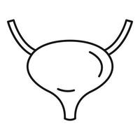 icône de la vessie, style de contour vecteur