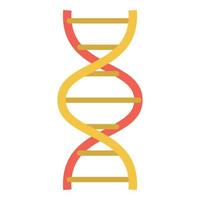 icône de structure d'adn de laboratoire, style plat vecteur