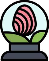 globe en verre oeuf pâques modèle de logo d'entreprise couleur plate vecteur
